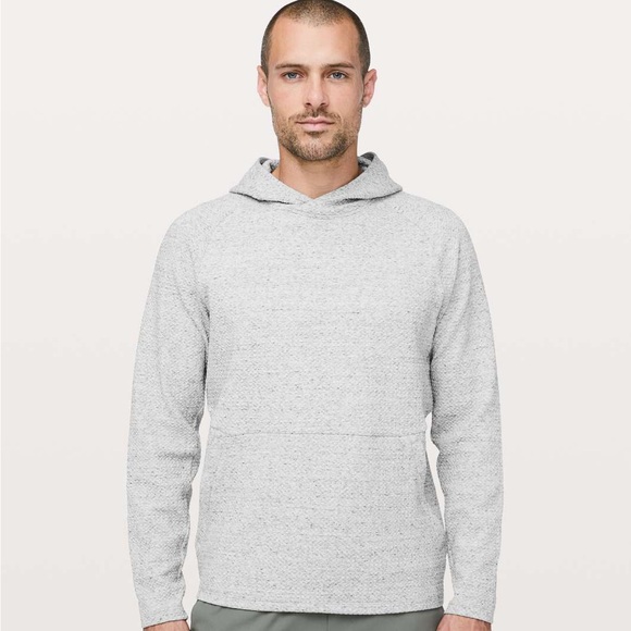 Lululemon Men's At Ease Hoodie Heathered Melody Light Grey/Black Sz XS - Picture 1 of 12